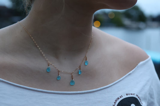 Caribbean Sea Glass Tide Necklace