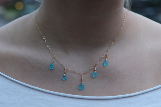Caribbean Sea Glass Tide Necklace