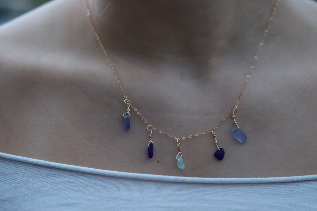 Multi Sea Glass Tide Necklace