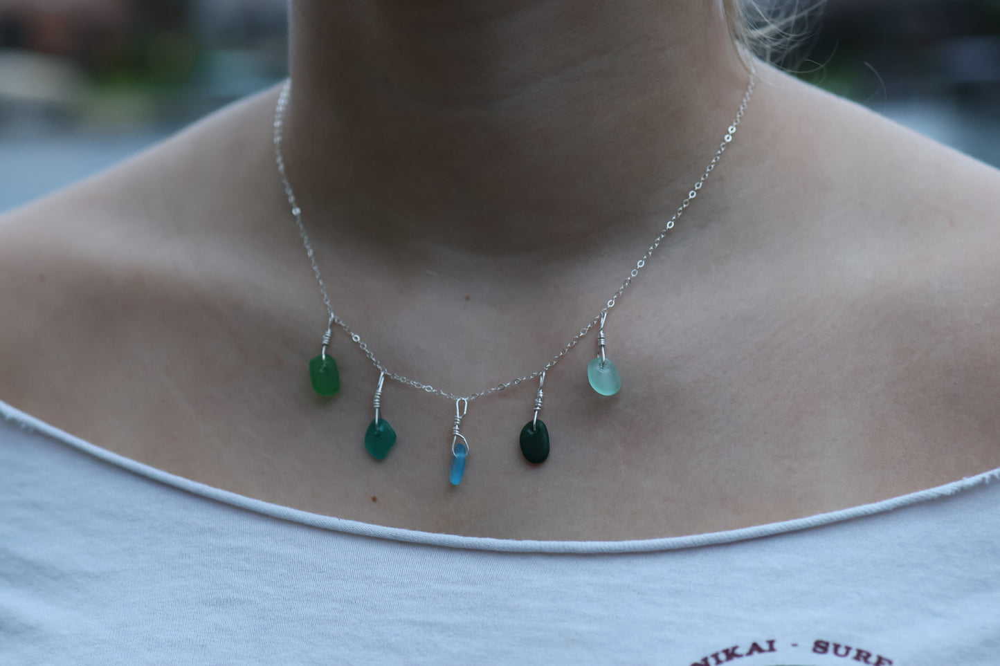 Multi Sea Glass Tide Necklace